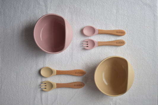 Silicone Feeding Bowl & Cutlery Set